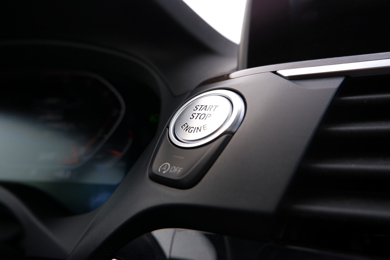 A car's engine button