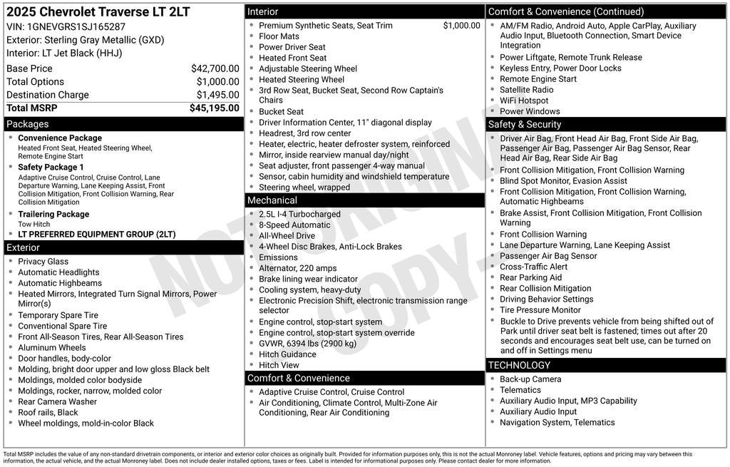 2025 Chevrolet Traverse LT