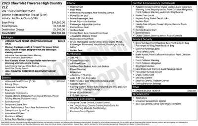 2023 Chevrolet Traverse High Country