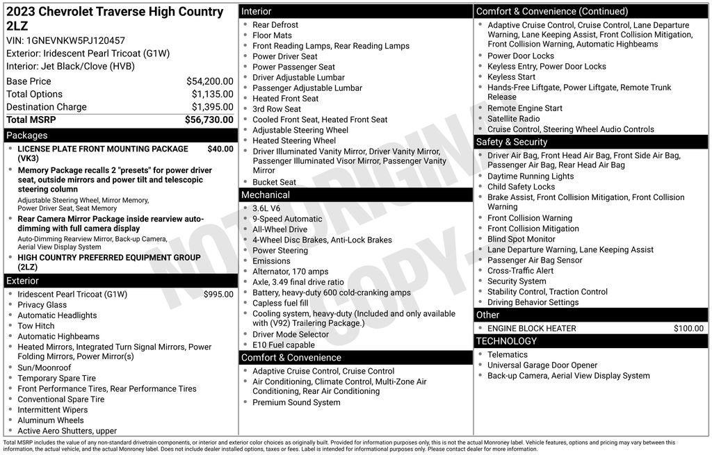 2023 Chevrolet Traverse High Country