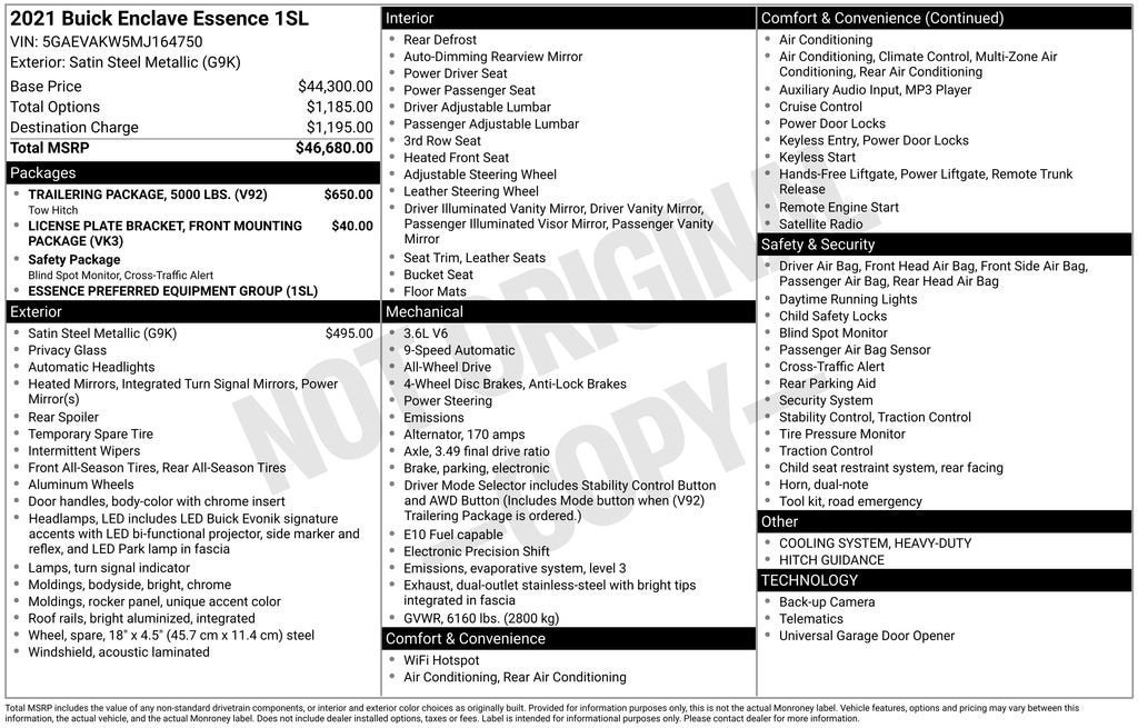 2021 Buick Enclave Essence