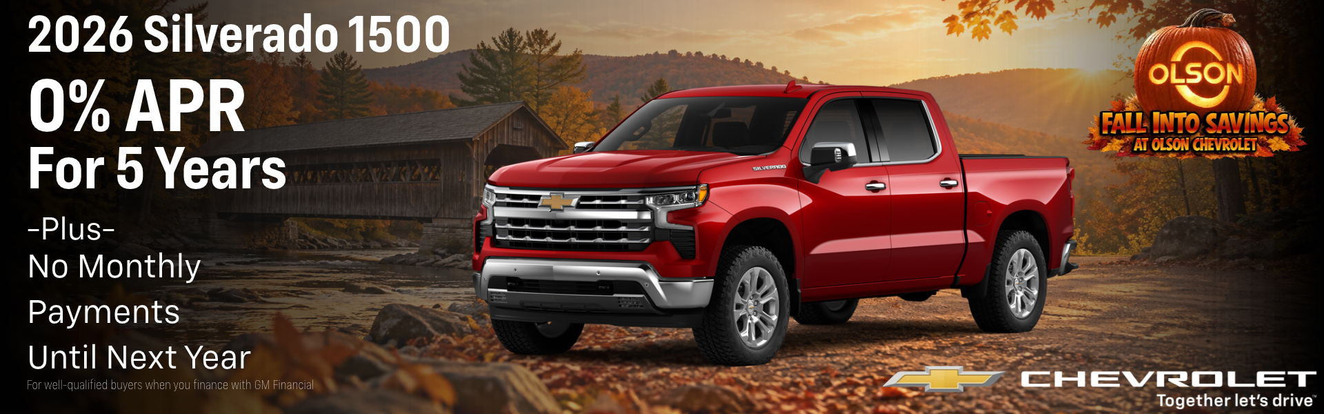 2026 SILVERADO 1500 0% APR FOR 5 YEARS