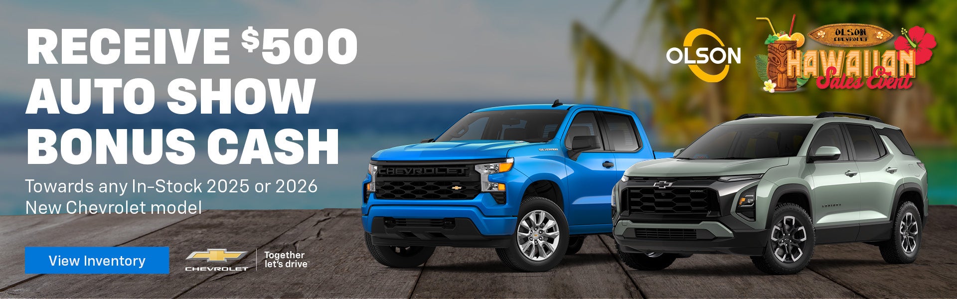 Olson Chevrolet Auto Show Sales Bonus