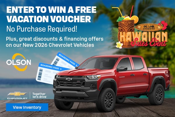 Olson Chevrolet Hawaiian Sales Event
