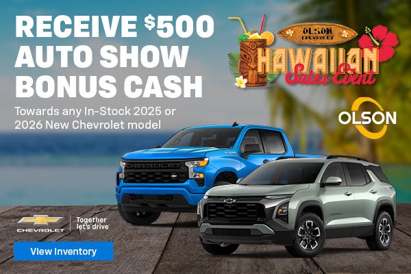 Olson Chevrolet Auto Show Sales Bonus