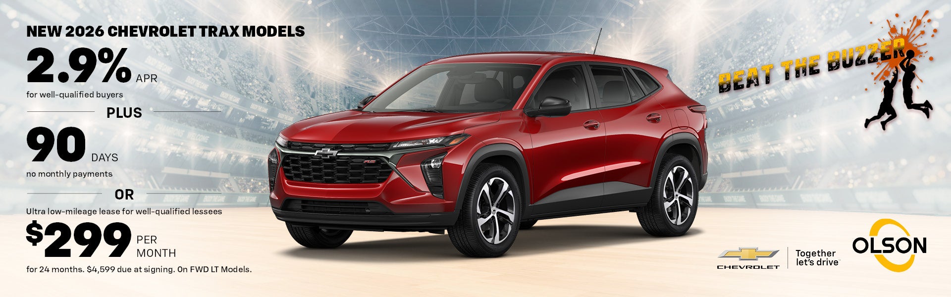 2026 Chevy Trax 2.9% APR for 36 months