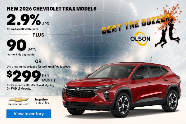 2026 Chevy Trax 2.9% APR for 36 months