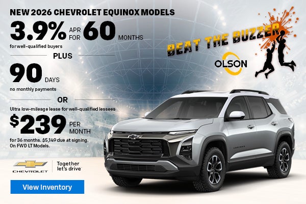 2026 Chevy Equinox 3.9% APR for 60 Months