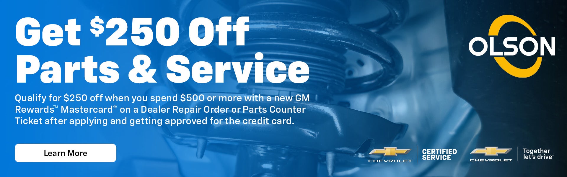 Parts and service offer