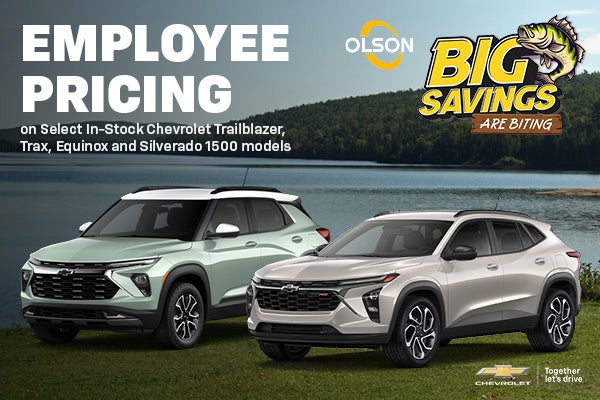 Employee Pricing on Select Chevrolet Models 