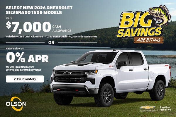 0% apr on select 2026 Silverado 