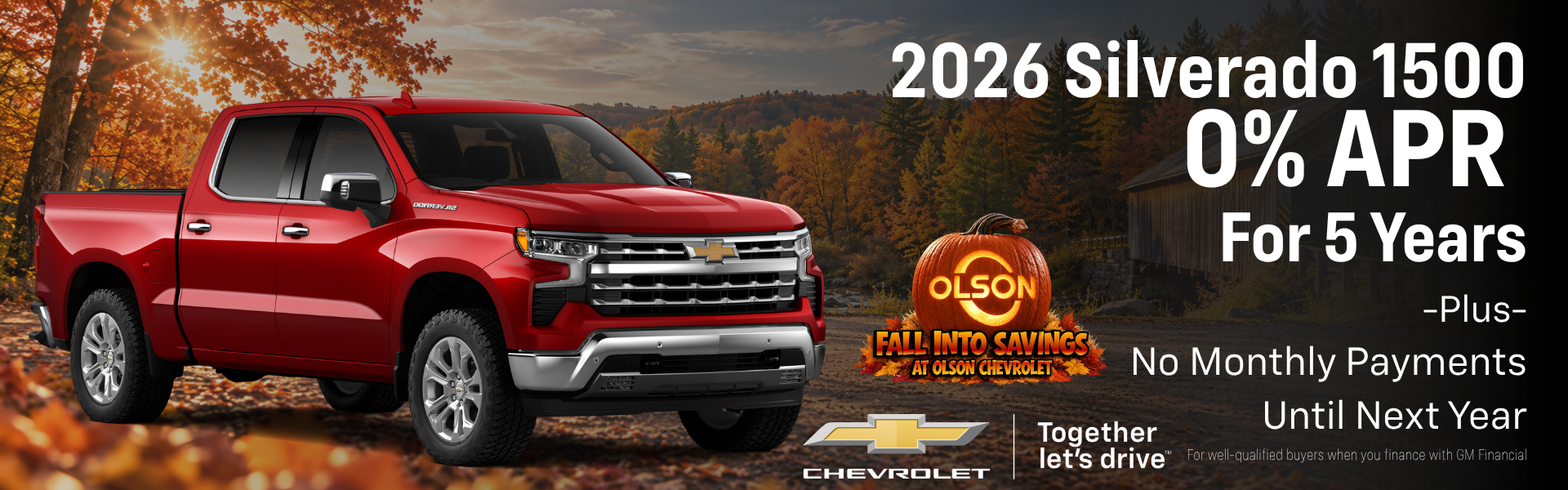 2026 SILVERADO 1500 0% APR FOR 5 YEARS